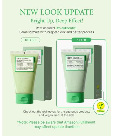 FULLY Green Tomato Pore Detox Clay Mask Cleanser Pore Minimizing Blackhead Care Sebum Control Exfoliation Vegan Face Wash Sensitive Skin Korean Skincare 4.05 fl.oz - Buy Online on GoSupps.com