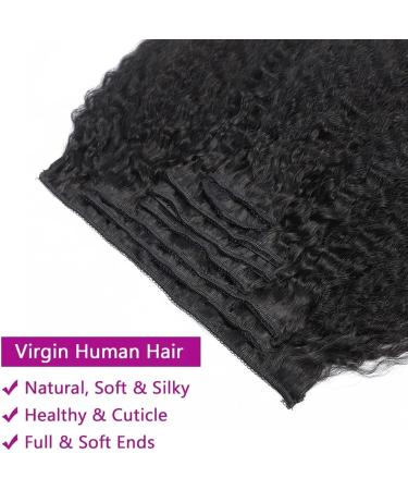 Hair Toppers for Women 12-26 Inch Kinky Straight Clip ins for Black Women Double Weft Remy Human Hair Full Head Natural Black Color 18 Clips with 8 Pieces Messy Hair Bun Hairpiece(20inches 120g) 20inches 120g - Buy Online on GoSupps.com