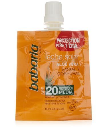 babaria Aloe Vera Sun Milk SPF20 - for on the go