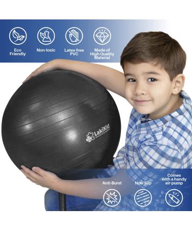 Balance Ball Chairs for Kids: LakiKid Flexible Seating Classroom Furniture- Stability Ball Chairs with Legs  Exercise Ball Chair  Yoga Ball Chair  Ideal Alternative Seating for Students (18"/45 cm) Kids (45cm) Black - Buy Online on GoSupps.com