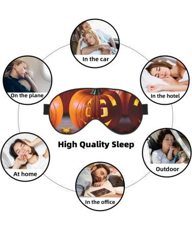 Fall Pumpkin Print Ultra-Soft Eye Mask - Light-Blocking for Comfortable Restful Sleep | International Shipping Available - Buy Online on GoSupps.com