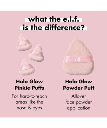 e.l.f. Halo Glow Mini Puffs - Set of 3 Finger-Sized Soft Reusable Vegan Blending Tools for Loose & Pressed Powders | International Shipping Available - Buy Online on GoSupps.com