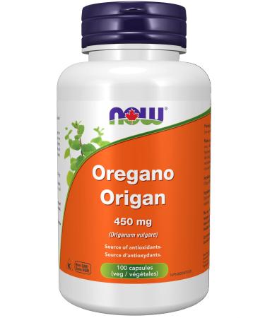 NOW Supplements Oregano 450mg Capsules 100 Count