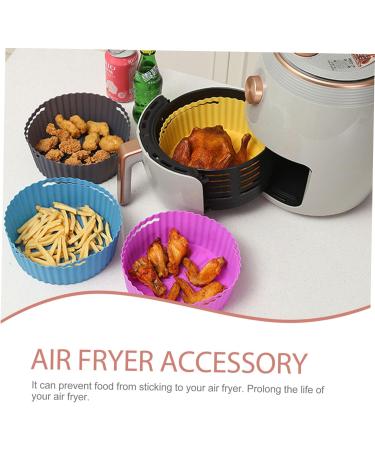 Alipis 3pcs Air Fryer Pan Baking Pans Silicone Steamer Insert Tray Silicone Mat for Air Fryer Bakeware Food Bluex3pcs 19X19X7CMx3pcs - Buy Online on GoSupps.com