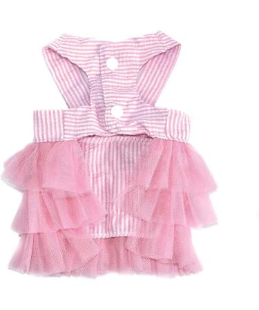Buy Cute Tutu Dog Dress for Girls & Boys - Princess Bowknot Dress for Small Dogs | XL Pink Striped Mesh Dress for Pomeranian & Chihuahua - Buy Online on GoSupps.com