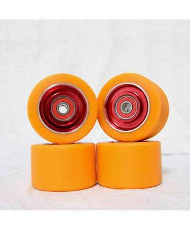 Z-FIRST 62mm Roller Skate Wheels - Aluminum Alloy Speed Replacement Wheels with ABEC-9 Bearing (Pack of 4) - Orange-Red - Buy Online on GoSupps.com