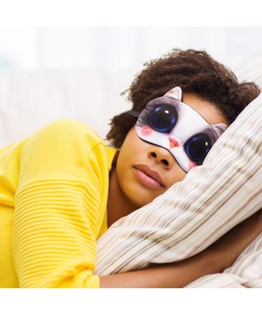 10-Piece Cute Animal Sleep Mask Set | Soft Blindfold Eye Cover for Men and Women | Adjustable Strap | Cat and Dog Design - Buy Online on GoSupps.com