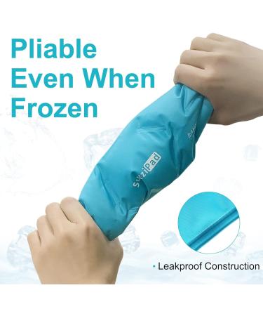 SuzziPad Knee Ice Pack Wrap - Cold Compress Therapy for Knee Pain Relief, Injuries, Meniscus Tear, ACL Surgery - Reusable Gel Packs, Aqua - Buy Online on GoSupps.com