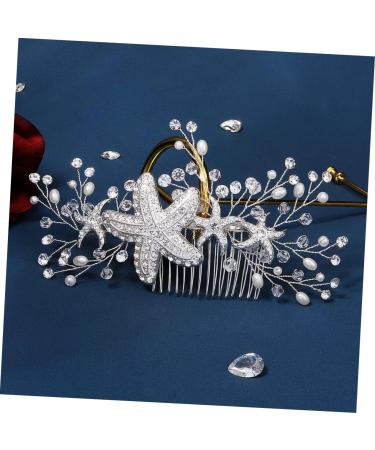 Beatifufu Starfish Hair Comb Hair Comb Hair Side Combs Wedding Hair Accessories for Brides Bridal Hair Comb Hair Comb Accessory Bridal Headpieces for Wedding Decorative Hair Combs - Buy Online on GoSupps.com