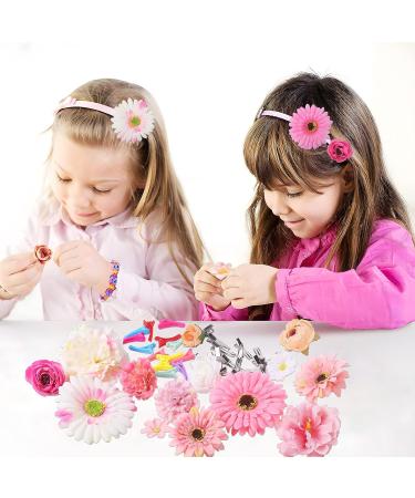 24pcs Pink Flower Hair Clips for Women & Girls - Non-Slip Rose Hair Barrettes for Bride & Kids + 30pcs Duck Billed Hair Clips - Buy Online on GoSupps.com