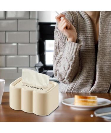 Wipes Dispenser Case Wet Wipes Box Holder Dispenser Case - Wall Mounted Wet Wipes Box with Lid Adhesive Rectangular Tissue Holder for Car Bathroom Bedroom cream color - Buy Online on GoSupps.com