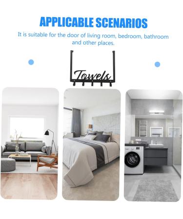 Cabilock 1 Set Hook up Over Door Clothes Hanger Rack Over Door Towel Hook Door Row Hook Storage Hat Hook - Buy Online on GoSupps.com