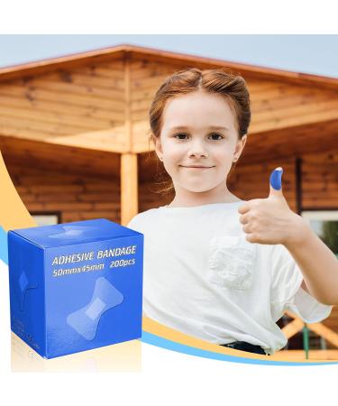 200 Count Butterfly Fabric Bandages | Flexible Finger Tips Adhesive Bandages for Kids and Adults | Small First Aid Supplies in Blue | 2.01 x 1.77 - Buy Online on GoSupps.com