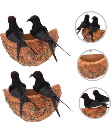 Toddmomy Rattan Swallow Nest Bird Statue - Realistic Outdoor Ornament for Garden Decor | Ideal for Bird Lovers - Buy Online on GoSupps.com