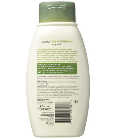 Aveeno Active Naturals Daily Moisturizing Body Wash 12 fl oz - Hydrating Skin Care - Buy Online on GoSupps.com