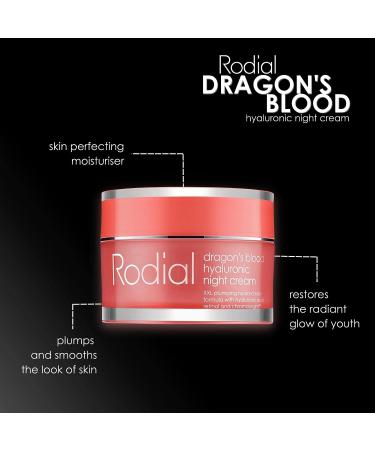 Rodial Dragon's Blood Hyaluronic Night Cream 1.7 Fl Oz - Intensely Hydrating Night Moisturizer - Buy Online on GoSupps.com