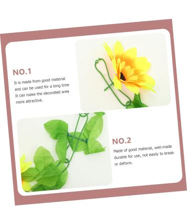 LIFKICH 2pcs Simulated Sunflower Faux Hanging Flowers Hanging Fake Flower Garland Silk Flowers Hanging Faux Sunflower Vine Sunflower Adorn Decoration for Home Greenery Plastic Rattan Leaf - Buy Online on GoSupps.com