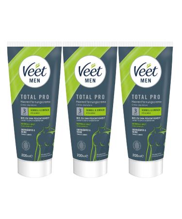 Veet For Men Hair Removal Cream for Men 200ml x 3 Tubes