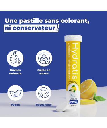 HYDRATIS - Pastilles Hydratation Electrolytes - Ananas - Am liore l'Hydratation et Favorise l' nergie - Formule Isotonique - Sport. R cup ration. Bien- tre (60 Pastilles) - Buy Online on GoSupps.com