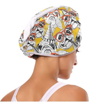 Glasses Pug Microfiber Towel - Quick Dry Wet Hair Towel for Women & Girls - 2 Pack (9.5 x 24) | Ideal for Travel & Everyday Use - Buy Online on GoSupps.com