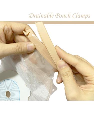 Universal Ostomy Bag Clip - Drainable Pouch Clamps (10 pcs) | Medical Grade Surefit Tail Closure for Secure Use - Buy Online on GoSupps.com