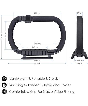 3-Shoe Stabilizer Expansion Cage Mount for DSLR/Mirrorless Cameras - Vlogging Video Kit for GoPro, Canon, Nikon, Sony, iPhone & Android - Buy Online on GoSupps.com