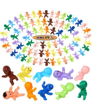 Selizo selizo Mini Plastic Babies for Baby Shower, 300pcs Tiny Baby  Figurines Mini Babies Bulk for Ice Cube Babies, Small King Cake Bab