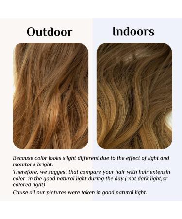 SARLA 18 Inch Invisible Adjustable Wire Hair Extension - Curly Wavy Synthetic Hairpiece for Women - Brown to Golden Ombre - Heat Resistant Fiber - Pack of 1 - Buy Online on GoSupps.com