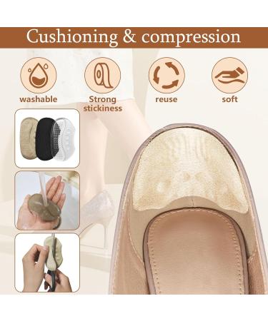 Heel Grips & Pads for Big Shoes - 4 Pairs Clear Inserts | Comfort for Men & Women - Buy Online on GoSupps.com