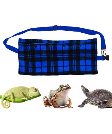 Rianpesn Bearded Dragon Travel Carrier - Breathable Sling Carrier with Adjustable Strap | Portable Crawl Pet Carrying Travel Bag Carrier for Small Reptile Chameleon Frog blue - Buy Online on GoSupps.com
