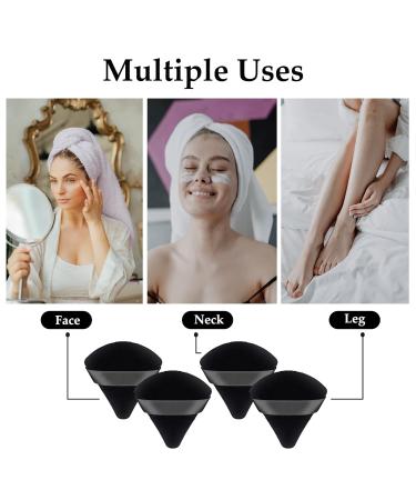 8-Piece Triangle Makeup Sponge Set | Soft Powder Puff for Loose Foundation | Wet & Dry Makeup Tools (Black & Complexion) - Buy Online on GoSupps.com