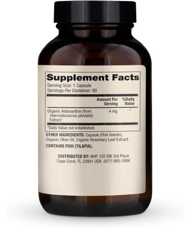 Dr. Mercola Astaxanthin 4mg - 90 Capsules (Non-GMO, Soy Free, Gluten Free) - Buy Online on GoSupps.com