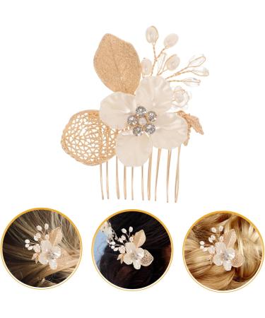 Mikinona Gold Leaf Side Comb Wedding Bride Headpiece Decorative Hair Combs Girl Headpiece Comb for Bridesmaid Hair Comb for Bride Hair Comb for Side Comb Headpiece Hair Comb Clip - Buy Online on GoSupps.com