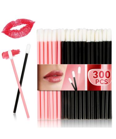 300PCS Lip Applicators Disposable - Lip Mask Brushes Applicator Make Up Doe Foot Lip Gloss Applicator Wands Disposable Eyeshadow Lipstick Lipgloss Lint Free Applicators Lash Extensions