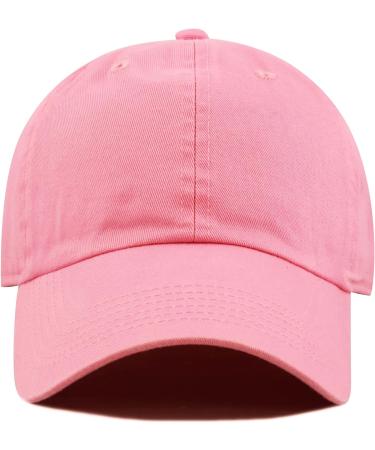 Kids Low Profile Cotton Denim Baseball Cap Hat - Light Pink | UPF 50+ | Ages 6-9 - Buy Online on GoSupps.com
