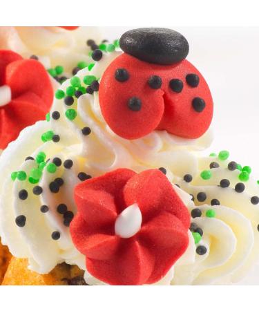 G nthart Backdecor - 15 Edible Icing Ladybug Decorations for Cakes & Cupcakes | Sweet Lucky Beetles (19g Pack) - Buy Online on GoSupps.com