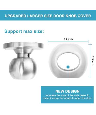 Child Safety Door Knob Covers (4 Pack) - New Shape & Structure Design, Prevent Kids from Opening Doors - Baby Safety Locks, White, Fits Most Knobs - Buy Online on GoSupps.com