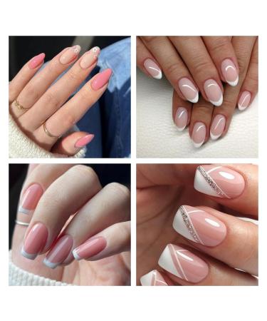 AILLSA Pink Gel Nail Polish Set - French Manicure UV Gel Starter Kit | Base & Top Coat Included - Light Baby Pink & Nude Soak Off | Perfect for DIY Nail Art & Salon Use - Buy Online on GoSupps.com