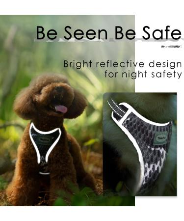 ThinkPet No-Pull Dog Harness & Leash Set - Adjustable Breathable Safety Harness for Small Medium & Large Dogs - Reflective & Comfortable (Gray) - Buy Online on GoSupps.com