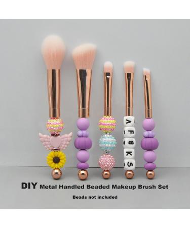 Eye Makeup Brushes Makeup Brush Set for Women Beaded Rose Gold DIY Faux Fiber Make Up Brushes for Eyeshadow Concealer Eyebrow Foundation Contour Makeup Supplies - Buy Online on GoSupps.com