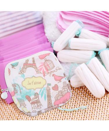 Menstrual Pad Bag | Period Bag and Sanitary Napkin Storage Organizer | Tower and Bird Design - Buy Online on GoSupps.com
