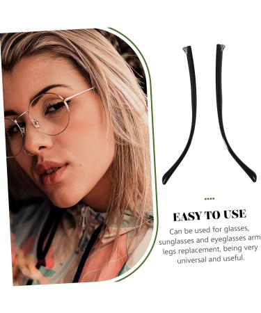 Universal Glasses Replacement Bar - Healeeved 1 Pair Black Glasses Legs & Repair Arms - Premium Accessories for Glass Frames 13.8x0.8cm - Buy Online on GoSupps.com