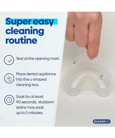 Retainer Cleaning Kit - Quick 90-Second Aligner Cleaner | Mint Flavor Travel Size 10 Pack - Perfect for School & Office - Buy Online on GoSupps.com