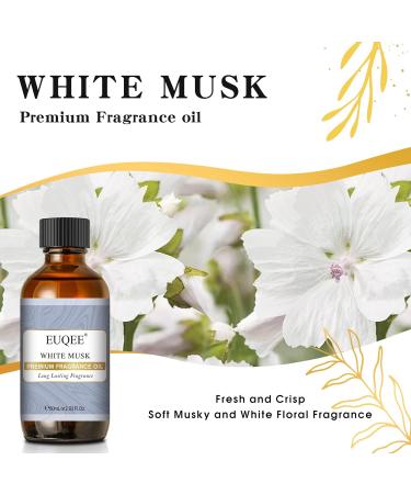 EUQEE White Musk Fragrance Oil 60ml - Aromatherapy Essential Oil for Diffusers and Candle Making - Home DIY Scent - Pack of 1 - Buy Online on GoSupps.com