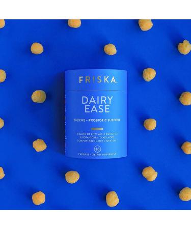 FRISKA Dairy Ease Supplement | Digestive Enzymes & Probiotics | Lactose Intolerance Relief | 30 Capsules - Buy Online on GoSupps.com