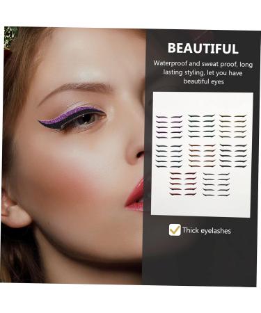 Ipetboom 40 Pairs Eyeliner Stickers Double Eyelid Tape Eye Makeup Applicators Double Eyelid Strips Flash Tool - Buy Online on GoSupps.com