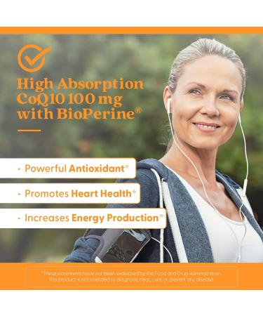 Doctor's Best High Absorption CoQ10 100mg | Gluten-Free | Heart Health & Energy | 120 Capsules - Buy Online on GoSupps.com