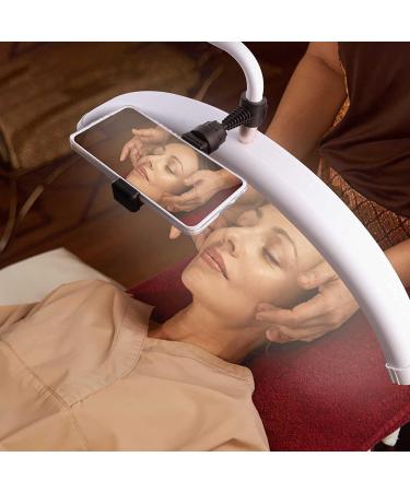 LED Half Moon Floor Lamp for Beauty Skincare & Lash Extension | Eyelash Lighting for Filming & Content Creation - White - Buy Online on GoSupps.com