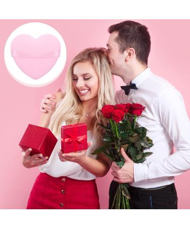 WLLHYF 2PCS Heart Shape Velvet Makeup Sponge Puffs, Pink - Perfect for Foundation, Concealer, and Loose Powder | Dry and Wet Makeup Setting Puff - Buy Online on GoSupps.com