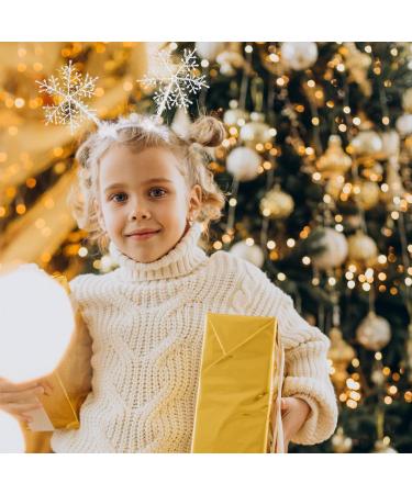 NAUZE 5 Pieces Christmas Snowflake Headband Glitter Headwear Christmas Head Boppers for Women Girl Christmas Hair Accessories - Buy Online on GoSupps.com